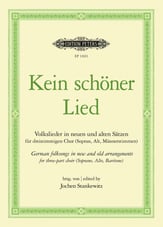 Kein schoener Lied SAB Choral Score cover